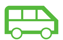 Ícone do benefício de transporte fretado